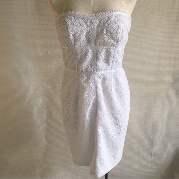 Anthropologie Dresses & Skirts - Jill Stuart 8 Strapless Corset Lace Prairie Dress Weddings July 4th
